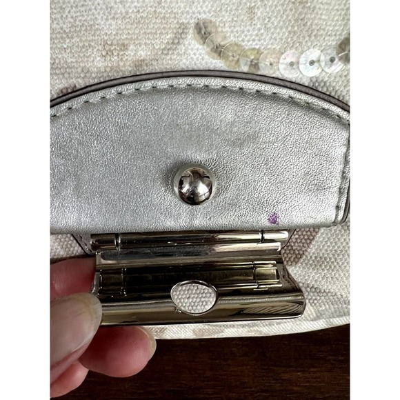 Coach cream, tan, gold and silver canvas handbag - Picture 8 of 8